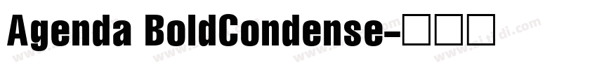 Agenda BoldCondense字体转换